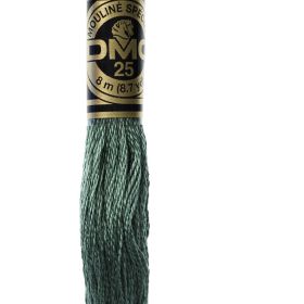 Fil à broder mouliné DMC coloris 501 Vert étang