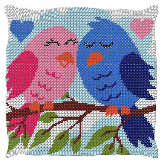 Oiseaux - Kit Coussin gros trous - Luc Créations