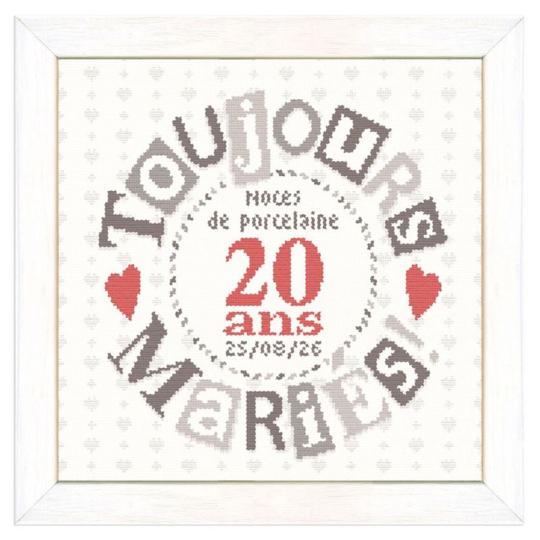 Toujours Mariés - Fiche point de croix M019 - Lilipoints