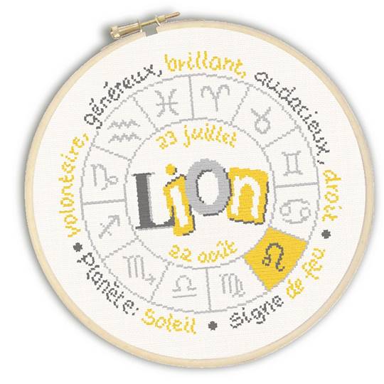 Signe du Zodiaque : Lion - Fiche Lilipoints U008