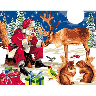 Amis du Père Noël -  canevas pénélope - Luc créations