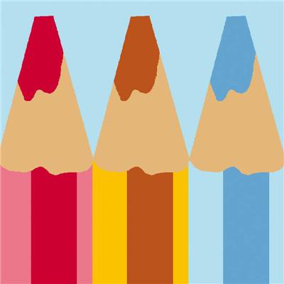Crayons  - Kit canevas pour enfant - Luc Créations