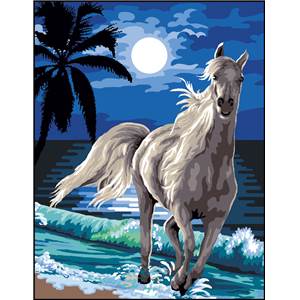 Galop sous la Lune - Canevas Pénélope - Luc Créations