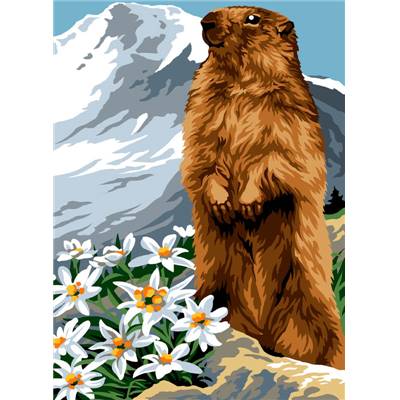 La Marmotte - Canevas Animaux - Margot de Paris