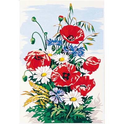 Coquelicots et Marguerites - Canevas Fleurs - SEG de Paris