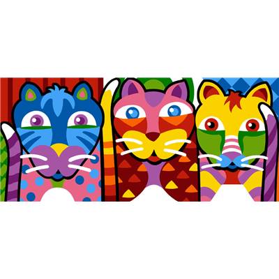 Géométrique Chat - Canevas Animaux Pénélope - SEG de Paris