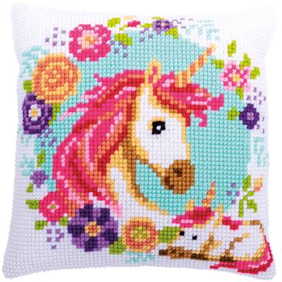 Maman et Bébé Licorne - Kit Coussin Gros trous - Vervaco