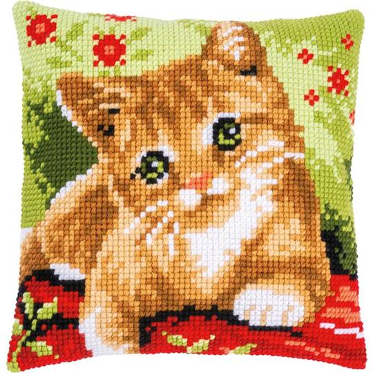 Chat Mignon - kit Coussin gros trous - Vervaco