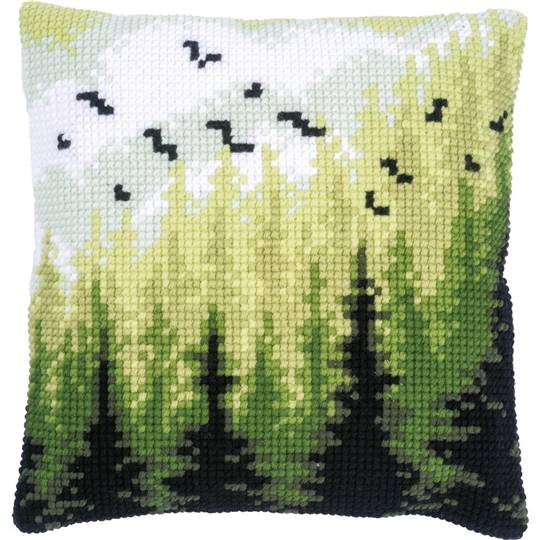 Forêt - kit Coussin gros trous - Vervaco