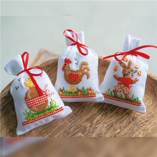 Kit Sachet Senteur Animaux de Pâques lot de 3 - Vervaco