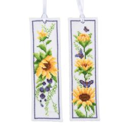 Kit 2 marque-pages à broder Tournesols  - Vervaco