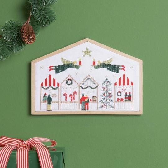 Marché de Noël - Kit point de croix - Rico design