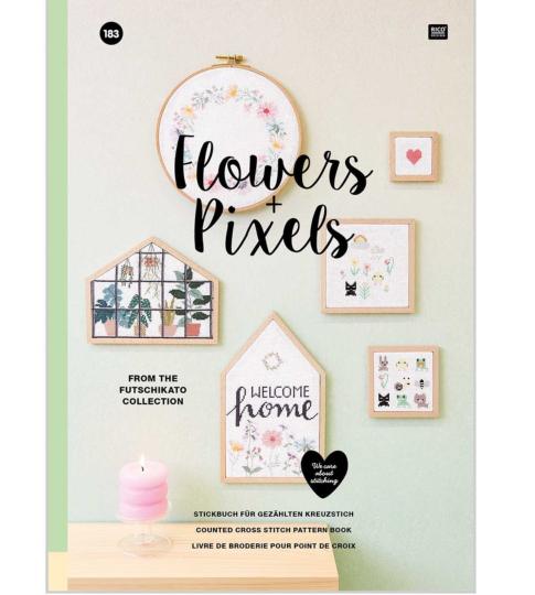 Livret de broderie Flowers + Pixels  • n°182 - Rico Design