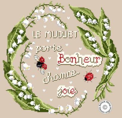 Le Muguet - Fiche Point de Croix - Annick Abrial