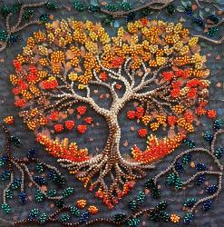 Sentiments Chaleureux  - Kit broderie perles - Abris Art