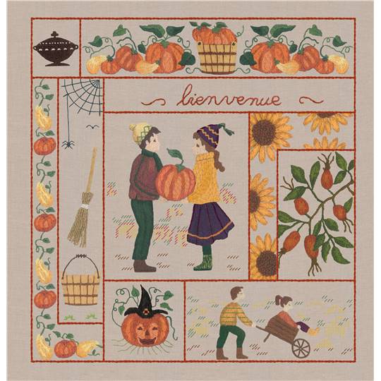 Bienvenue Octobre - Kit Broderie Traditionnelle - Le Bonheur des Dames