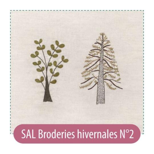 Broderies Hivernales n°2  - Kit SAL Un chat dans l'aiguille