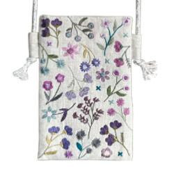 Étui fleuri - Violet - kit pour lunettes ou téléphone - Chat dans l'Aiguille