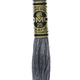 Fil à broder mouliné DMC coloris 413 Gris Fer