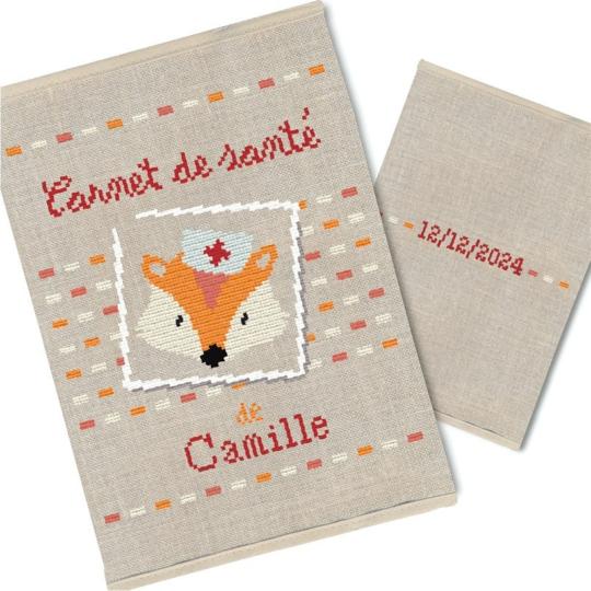Carnet de santé Renard (diagramme) point de croix - Lilipoints
