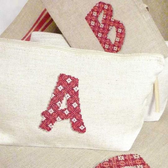 Alphabet "textile" - Fiche point de croix - Lilipoints