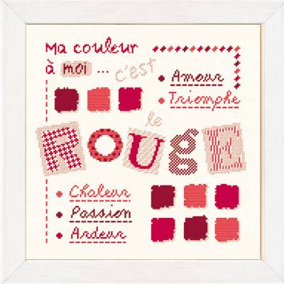 Mes Couleurs... Rouge - Fiche Point de Croix X001 - Lilipoints