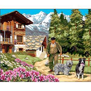 Balade en Montagne - Canevas Pénélope - Luc Créations