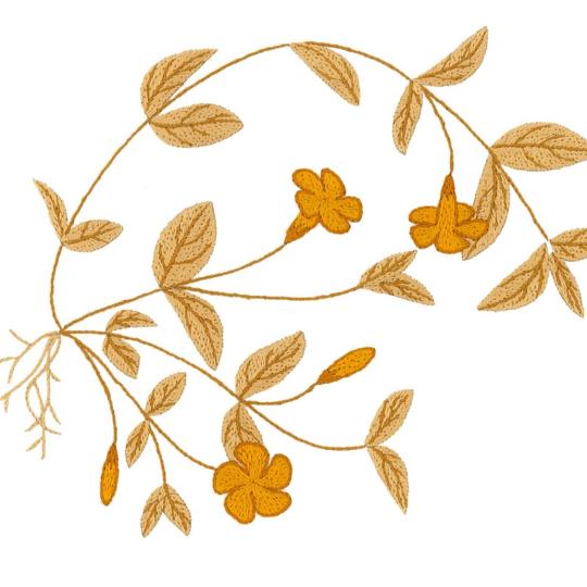 Napperon à broder Herbier Doré 5 formats – Luc Créations