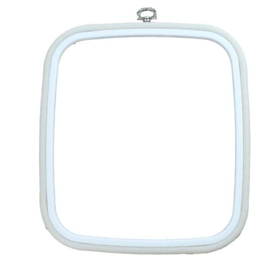 Cadre Flexihoop carré 18 x 20 cm – Blanc - Nurge 