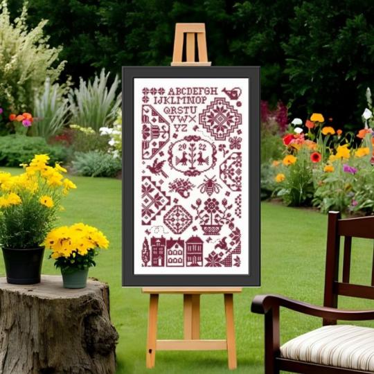 Quaker de l'été - Fiche point de croix - Jardin Privé