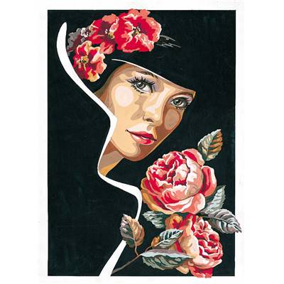 L'odeur des roses - Canevas Fleurs et Personnages- SEG de Paris