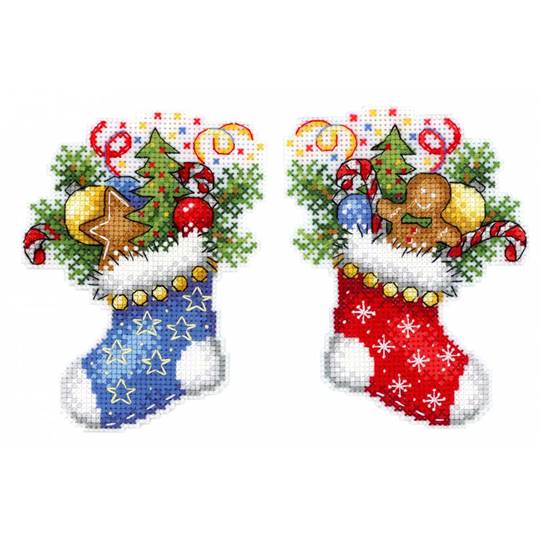 Chaussettes de Noël - Kit sujet décoratif à broder - MP Studia