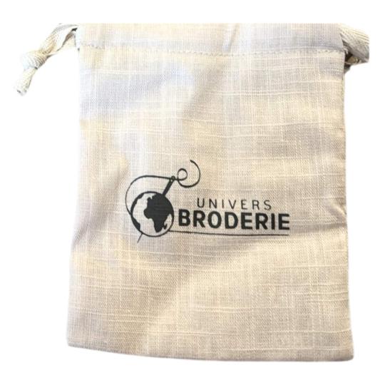 Pochon Univers Broderie en lin