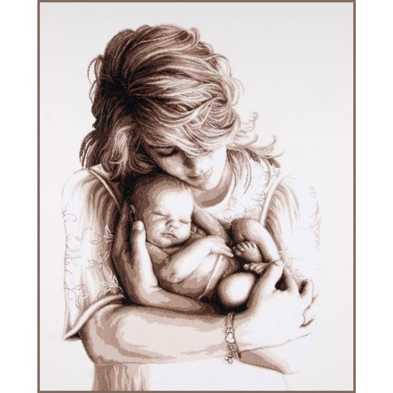 Kit de Peinture par Numéros - Maman et bébé licorne - Vervaco