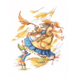 Vera's Autumn breeze - Kit Tableau Point Compté Automne - LanArte