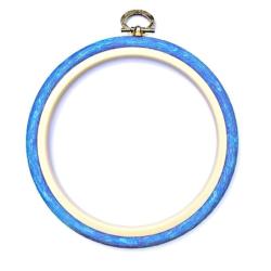 Cercle à broder Plastique 13.5 cm • Bleu - Nurge