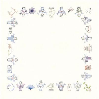 Nappe à broder Japonaises (broderie traditionnelle) - Le Bonheur des Dames