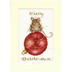 Merry Christmouse - Kit Carte de Voeux Noël - Bothy Threads