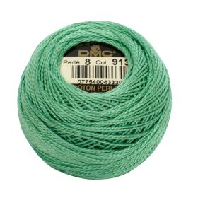 Bobine Fil Coton perlé DMC n°8 - 913 Vert jade