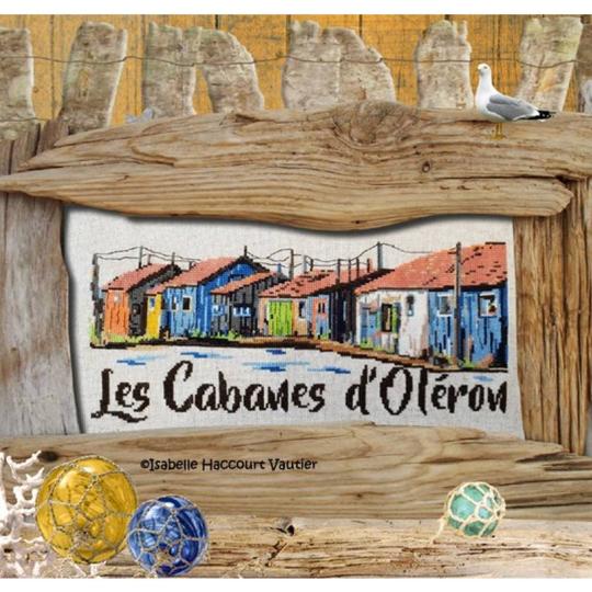Les Cabanes d'Oléron - Fiche point de croix - Isabelle Vautier