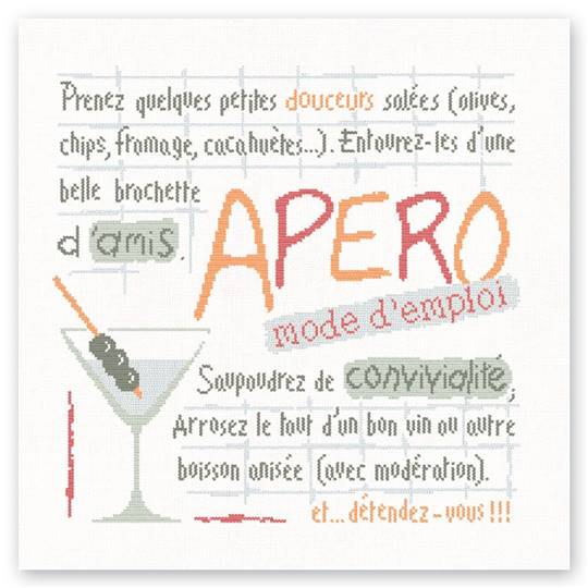 L'Apéro - Fiche point de croix - Lilipoints