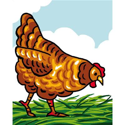 Poule - Kit canevas enfant - Luc Créations