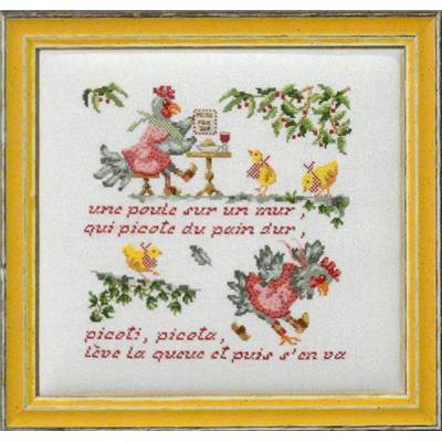 Une poule sur un mur...(fiche) - Lucas Créations