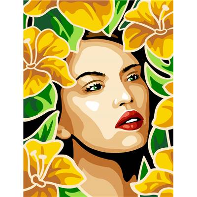 Belle en Jaune - Canevas Personnage - Margot de Paris