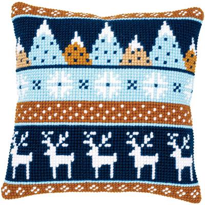 Motifs d'hiver - Kit Coussin Gros trous - Vervaco