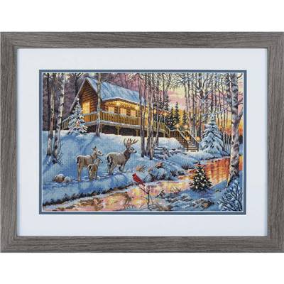 Winter Cabin - Kit point de croix - Dimensions