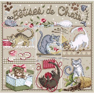 Bêtises de Chats - Fiche point de croix - Madame La Fée