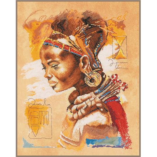 Femme Africaine - Kit point de croix - Lanarte