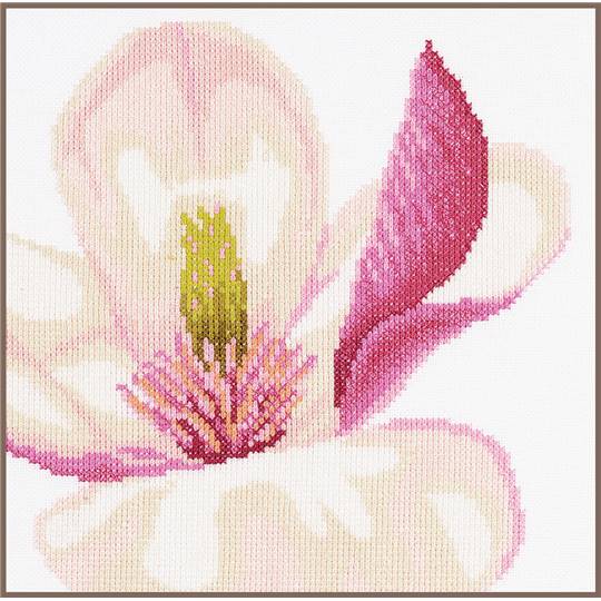 Fleur de Magnolia - kit aïda - Lanarte 