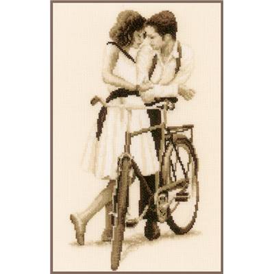 Couple avec Vélo - Kit point de croix - Vervaco